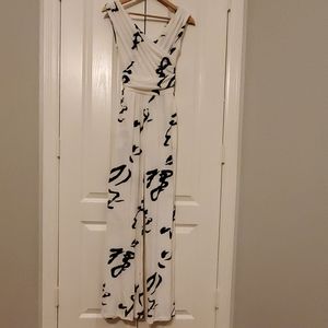 Black and White Wide Leg Jumpsuit